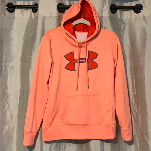 🛑SOLD🛑Orange UNDER ARMOUR hoodie! - Picture 2 of 3